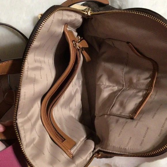 Michael Kors Dark Brown Monogram Backpack